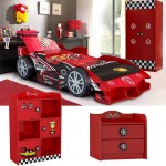 Set Formula 1 Car - 4 piese (pat, dulap, biblioteca, noptiera)